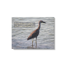 Young Yellow Crowned Heron Inspirational Quote