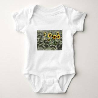 Young Yellow Sunflowers Baby Bodysuit