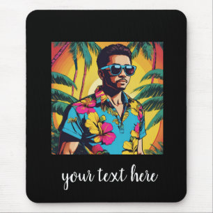 younger hawaian men mouse mat