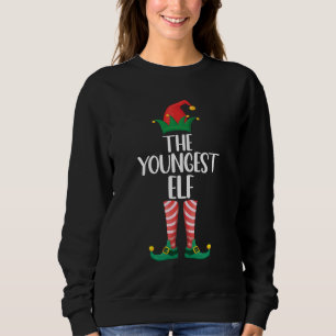 Youngest Elf Matching Family Christmas Party Sweatshirt