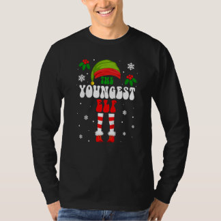 Youngest Elf Matching Family Group Christmas Holid T-Shirt