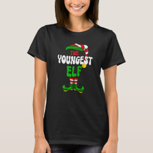 Youngest Elf Pajama Matching Group Christmas Holid T-Shirt