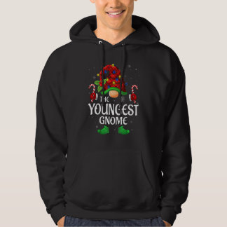 Youngest Gnome Buffalo Red Plaid Matching Family C Hoodie