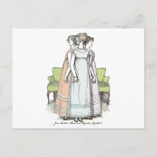 Youngest & Tallest, Jane Austen Pride & Prejudice Postcard
