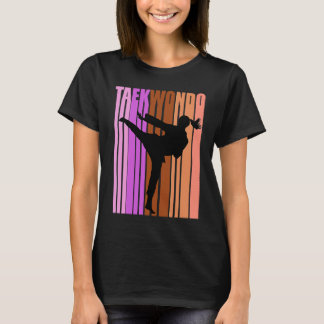 Younggirls Retro Karate Birthday Red White Blue Bl T-Shirt