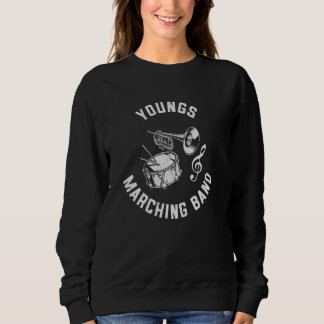 Youngs Marching Band Vintage Classic Music Distres Sweatshirt