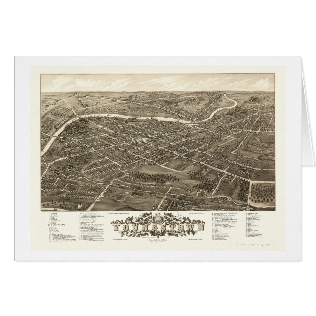 Youngstown, OH Panoramic Map - 1882 (Front Horizontal)