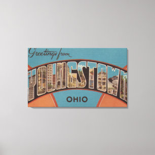 Youngstown, Ohio - Large Letter Scenes 2 Canvas Print