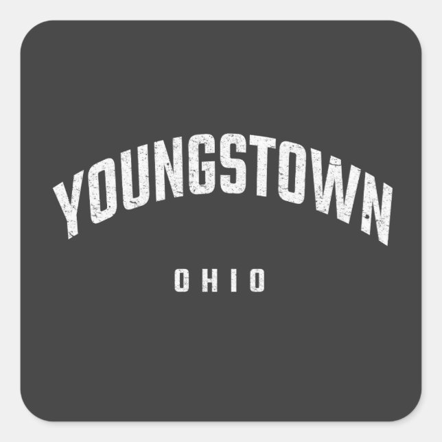 Youngstown Ohio OH Square Sticker (Front)