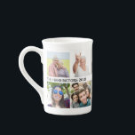 YOUR 10 Photos & Text bone china mug<br><div class="desc">See my store for more photo template items.</div>