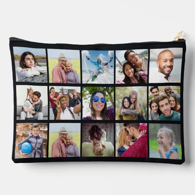 YOUR 15 Photos Custom Accessory Pouch (Back)