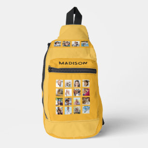 YOUR 20 Photos & Name Sling Bag