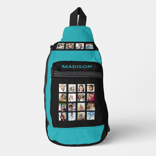 YOUR 20 Photos & Name Sling Bag (Front)