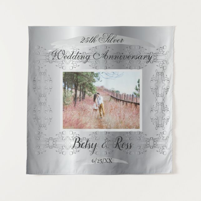 Your 25th Silver Wedding Anniversary Tapestry (Front)