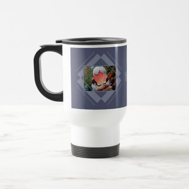 YOUR 2 PHOTOS & MONOGRAM mugs (Left)