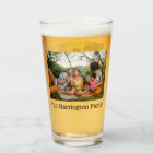 YOUR 2 photos & name custom pint glass