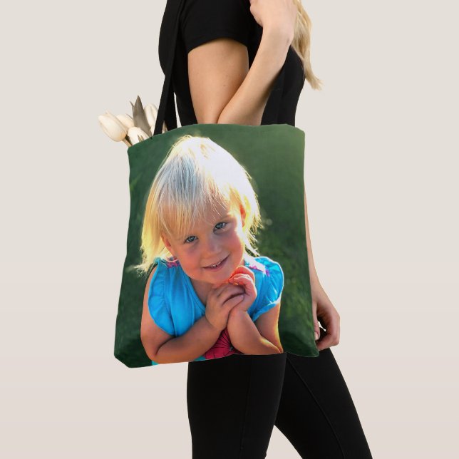 Your 2 Photos Personalised Tote Bags, Full Print Bag (Close Up)