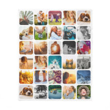 Your 30 Photos Blanket Soft Rounded Square Collage