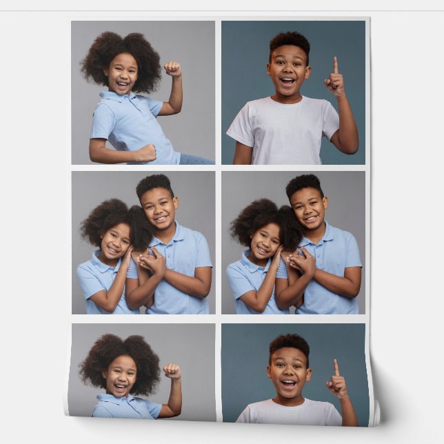 YOUR 4 photos & desired colour Wallpaper (Unrolling)