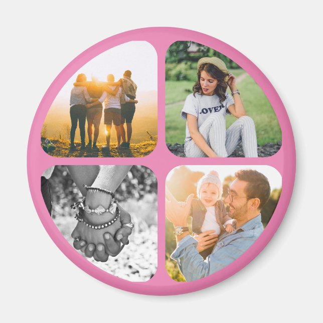 Your 4 Photos Fridge Magnet (Front)