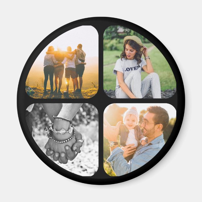 Your 4 Photos Fridge Magnet (Front)