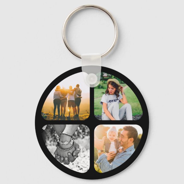 Your 4 Photos Round Keychain (Front)
