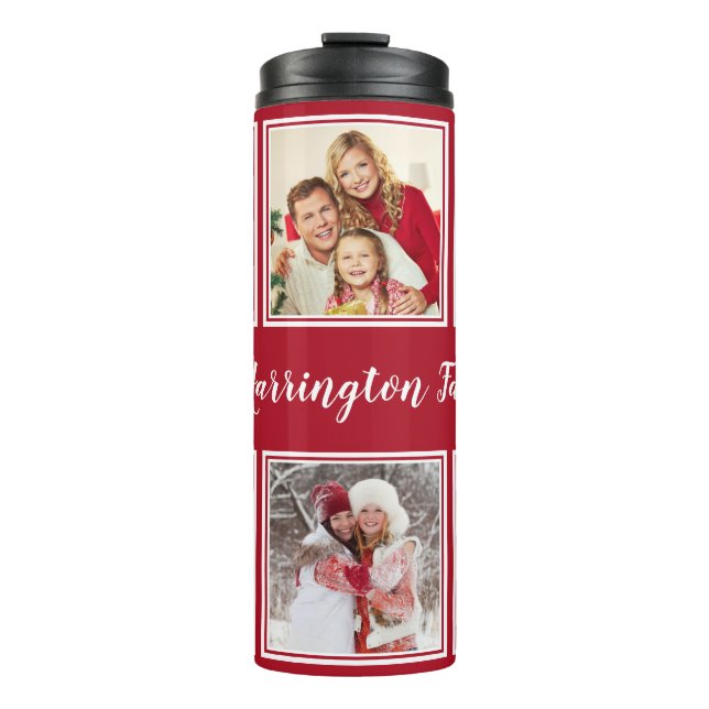 YOUR 6 PHOTOS & TEXT tumbler (Front)