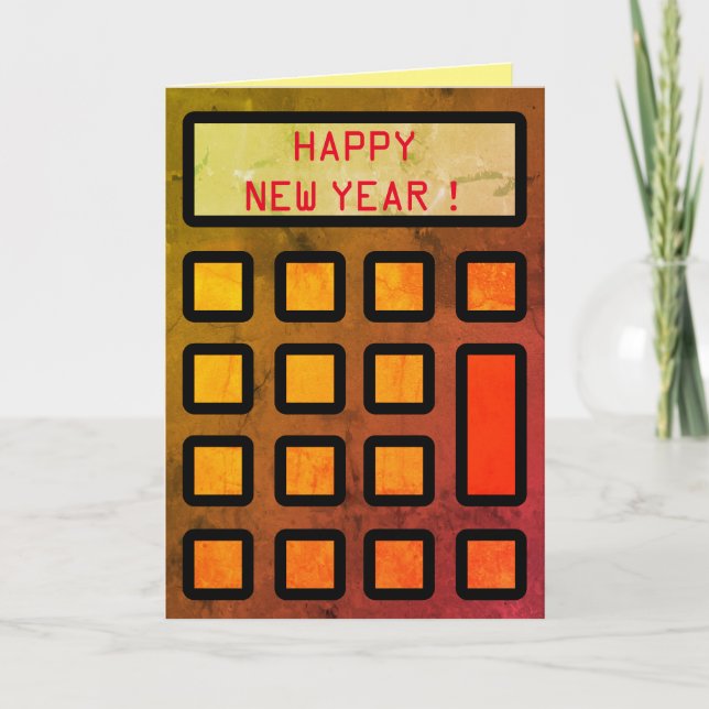 "Your accountant wishes you a Happy New Year" Card (Front)