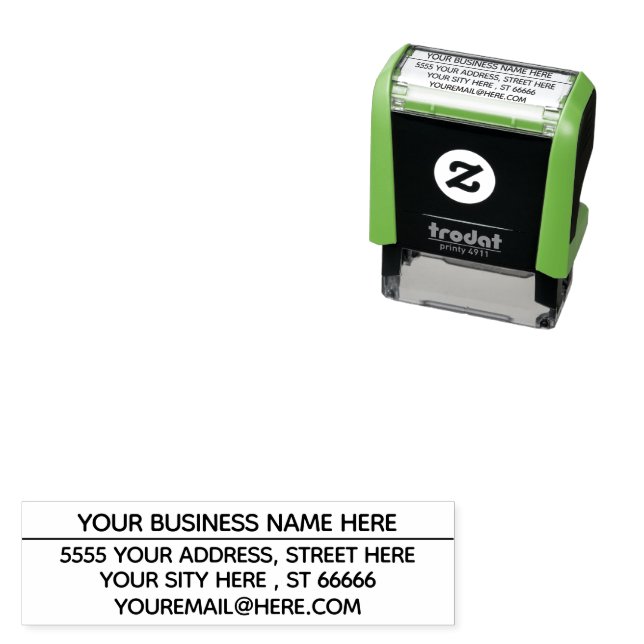 Your Address Name Contact Information Personalised Self-inking Stamp (In Situ)
