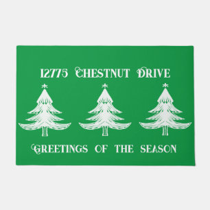Your Address on a Christmas Doormat