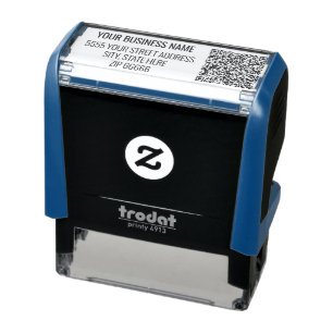 Your Address QR Code Self-inking Stamp Template