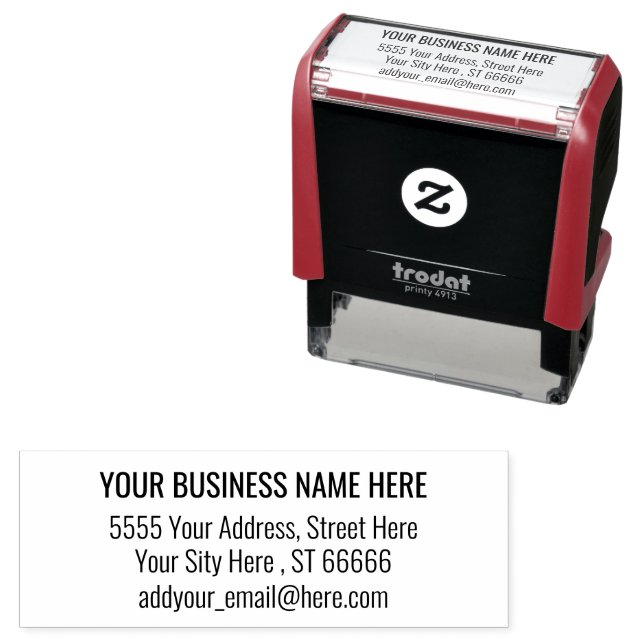 Your Address Self-inking Stamp with Name E-mail (In Situ)