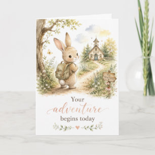 Your Adventure Begins Today Bunny Back to School Card
