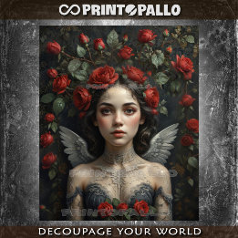 Your angel love flowers and roses! -  tissue paper