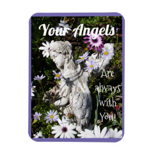 Your angels Are Always with You Floral Flower Magnet