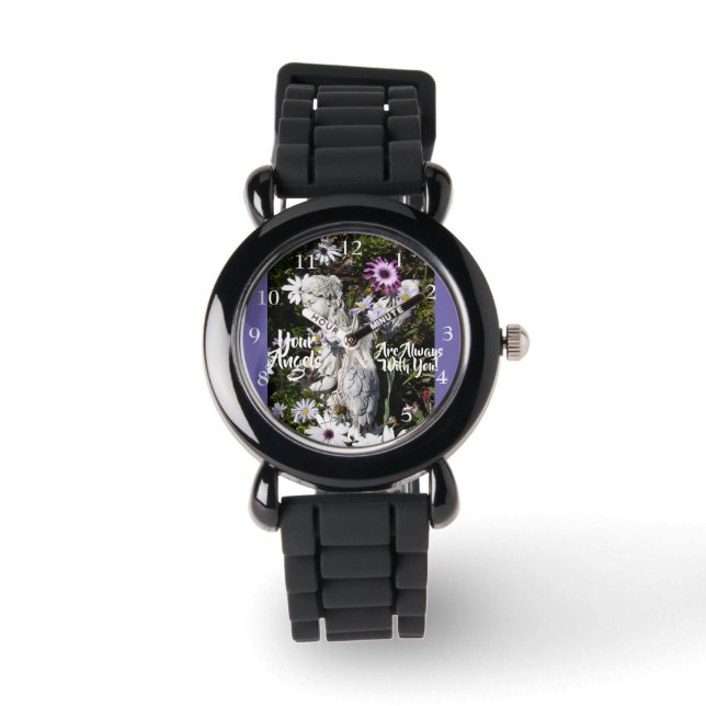 Your Angels Are with You Purple Girls Name Watch (Front)