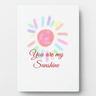 Your are my sunshine red colourful watercolor past plaque