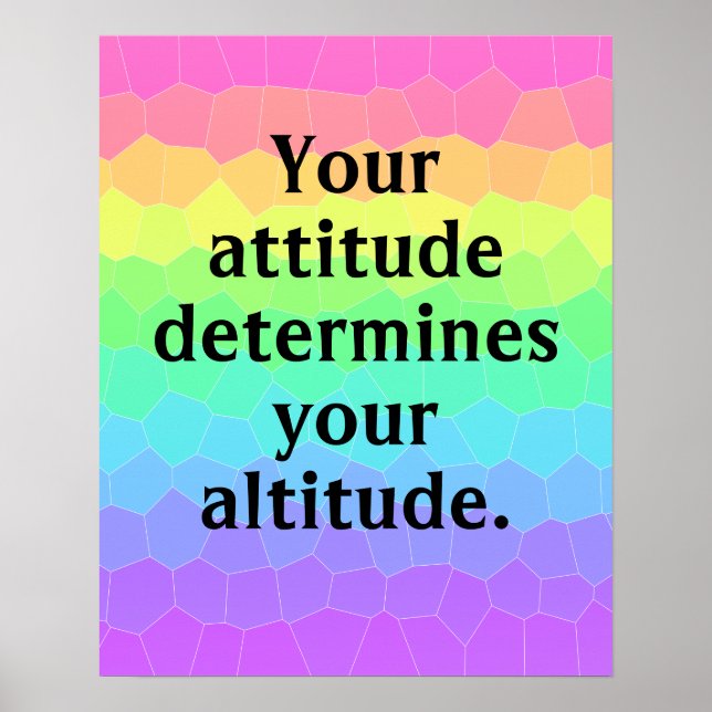 Your Attitude Determines Your Altitude Poster (Front)