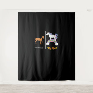 Your Aunt My Aunt Unicorn T-Shirt _ Funny Rainbow Tapestry