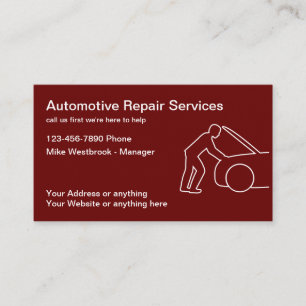 Your Automotive Towing And Repair Service Business Card