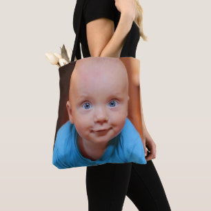 YOUR BABY PHOTO ALL OVER PRINT TOTE BAG