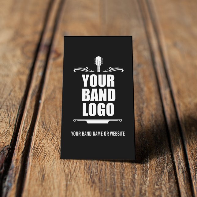 Your Band Logo Business Card (Customize to change background color, text size, style and more.)