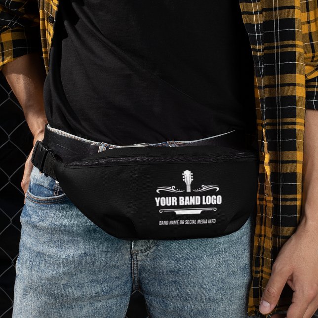 Your Band Logo - Choose Your Background Colour Bum Bags (Customize to change background color.)