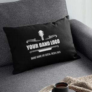 Your Band Logo - Choose Your Background Colour Decorative Cushion