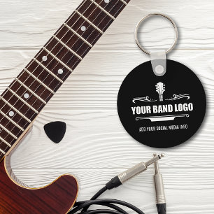 Your Band Logo - Choose Your Background Colour Key Ring