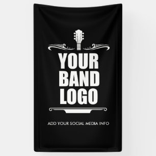 Your Band Logo - Choose Your Background Colour Lon Banner