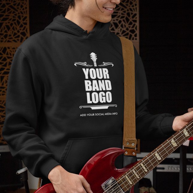 Your Band Logo - Choose Your Colour Hoodie (Choose from a variety of colors, styles and sizes.)