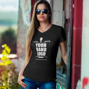 Your Band Logo - Choose Your Colour V Neck T-Shirt
