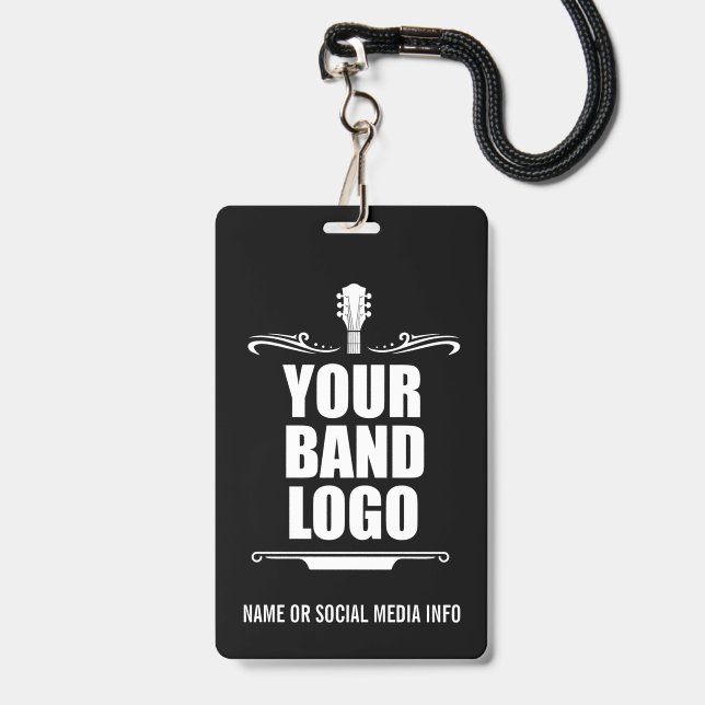 Your Band Logo ID Badge (Front with Lanyard)
