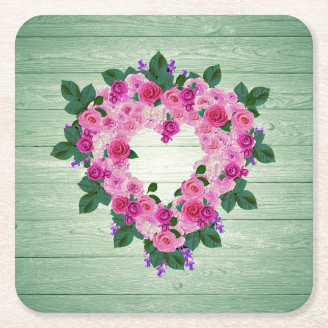 Your Beautiful Heart Square Paper Coaster (Front)